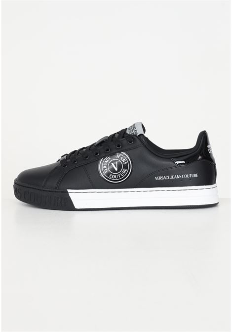 Court SNEKERSY Z_ LOGO 88 COURT V_EMBLEM low sneakers in leather with logo patch for men VERSACE JEANS COUTURE | 75YA3SK1ZP333899